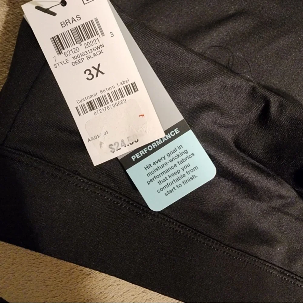 Ideology Plus Size 3X Low Impact Sports Bra, Created for Macy's